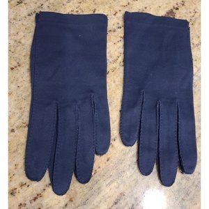 Vintage Size M 7 Blue Cotton Stretch 8" Formal Glove Hand Stitched Philippines